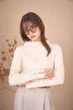 BASICハイネックリブニット　IVORY