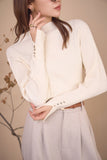 BASICハイネックリブニット　IVORY