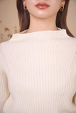 BASICハイネックリブニット　IVORY