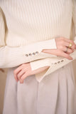 BASICハイネックリブニット　IVORY