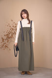 タックプリーツワンピース　KHAKI