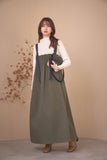 タックプリーツワンピース　KHAKI