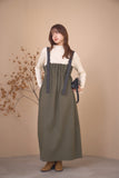 タックプリーツワンピース　KHAKI