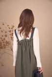 タックプリーツワンピース　KHAKI