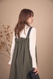 タックプリーツワンピース　KHAKI
