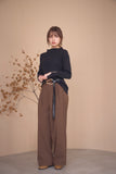 BASICハイネックリブニット　BLACK