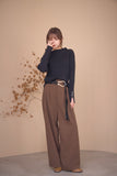 BASICハイネックリブニット　BLACK