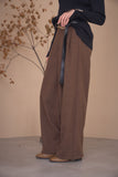 カルゼ　タックパンツ　BROWN