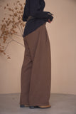 カルゼ　タックパンツ　BROWN