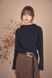 BASICハイネックリブニット　BLACK