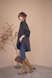 袖リブスキッパーチュニック　BLACK