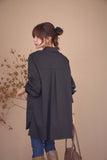 袖リブスキッパーチュニック　BLACK