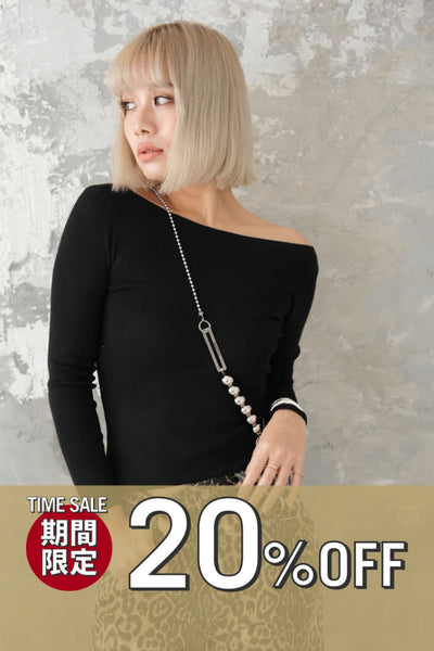 BASIC KNIT TOPS　BLACK