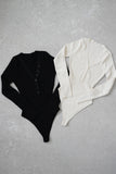 リブニットボディースーツ　WHITE