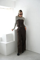 ベアビスチェ×パンツセットアップ BROWN