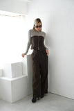 ベアビスチェ×パンツセットアップ BROWN