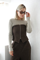 ベアビスチェ×パンツセットアップ BROWN