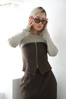 ベアビスチェ×パンツセットアップ BROWN