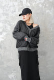 チュールドッキングカーディガン　Charcoalgrey
