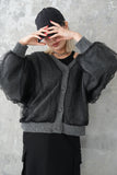 チュールドッキングカーディガン　Charcoalgrey