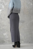 フロントZIPニットスカート Charcoalgrey