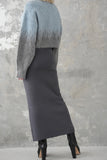 フロントZIPニットスカート Charcoalgrey