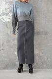フロントZIPニットスカート Charcoalgrey