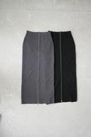 フロントZIPニットスカート Charcoalgrey