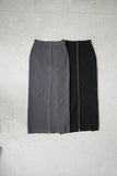 フロントZIPニットスカート Charcoalgrey