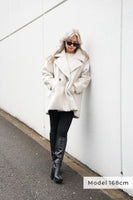 シャギータックミドルシングルコート Ivory