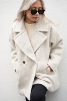 シャギータックミドルシングルコート Ivory