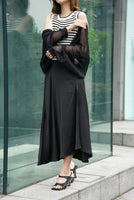 スリットＡラインスカート Black