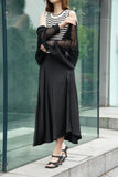スリットＡラインスカート Black
