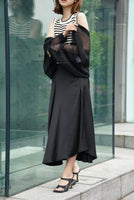 スリットＡラインスカート Black