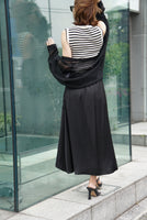 スリットＡラインスカート Black