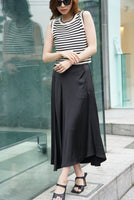 スリットＡラインスカート Black