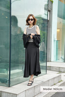 スリットＡラインスカート Black