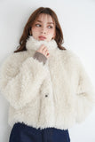 チベットラムフェイクファーコート　IVORY