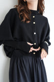 【2点SET】ケープアンサンブルニット　BLACK