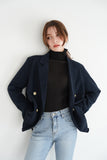 ツイルテーラードジャケット　NAVY