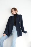 ツイルテーラードジャケット　NAVY