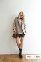 リブショートパンツ Khaki