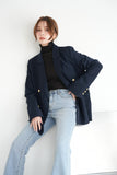 ツイルテーラードジャケット　NAVY