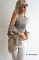 シアーオーバーシャツ Khaki