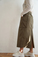 ベルト付きカーゴスカート Khaki