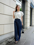 袖アシメフリルTシャツ　WHITE