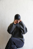 12G編地切り替えニットプルオーバー CharcoalGray