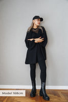 ギャザーＶチュニック Black