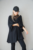 ギャザーＶチュニック Black