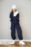 サテンブルゾン Navy